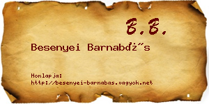 Besenyei Barnabás névjegykártya