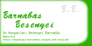 barnabas besenyei business card