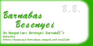 barnabas besenyei business card